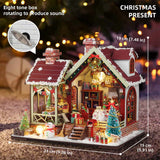 Warm Christmas Lodge – DIY Miniature House Kit
