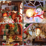 Warm Christmas Lodge – DIY Miniature House Kit