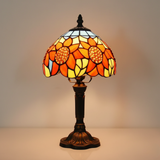 Vintage Glass Lamp with Sunflower