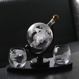 Whiskey Globe Decanter Set with Glasses