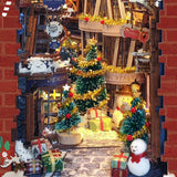 Merry Christmas Diagon Alley DIY Book Nook Shelf
