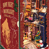 Merry Christmas Diagon Alley DIY Book Nook Shelf