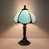 Lamp with Blue Glass Body