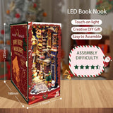 Merry Christmas Diagon Alley DIY Book Nook Shelf