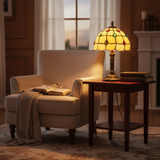 Gold Table Stained Glass Lamp