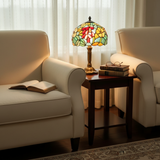 Glass Lamp with Coloured Stained Glass