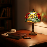 Glass Lamp with Coloured Stained Glass