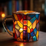 Artistic 3D Mug with Stained Glass Design