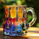 Artistic 3D Mug with Guitars