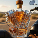 Whiskey Carafe in V-Twin Engine Shape