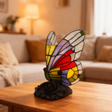Multicoloured Table Lamp with Butterfly Design