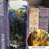 Forest World DIY Wooden Book Nook Shelf Insert