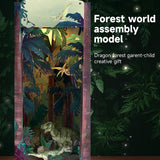 Forest World DIY Wooden Book Nook Shelf Insert