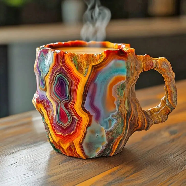 Crystal Artistic Mug with Agate Effect