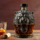 Whiskey Decanter in the Shape of a Lion’s Head