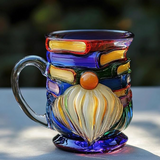 Artistic mug for book lovers with a relief design