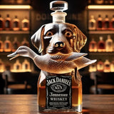 Whiskey Carafe in the Shape of a Dog with Duck