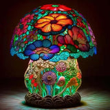 Colourful Mushroom Lamp with Flowers
