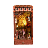 Bustling Street Scene Wooden Book Nook
