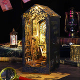 Detective Agency Wooden Puzzle Book Nook Shelf Insert